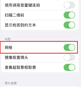 钟祥苹果手机维修网点分享iPhone如何开启九宫格构图功能 