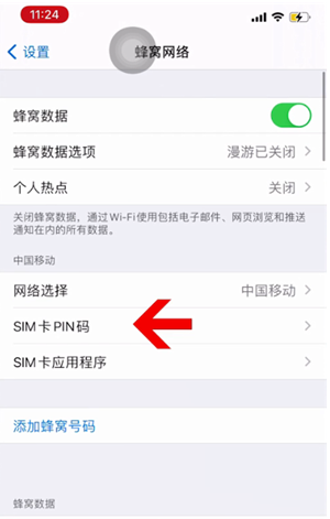 钟祥苹果14维修网分享如何给iPhone14的SIM卡设置密码 